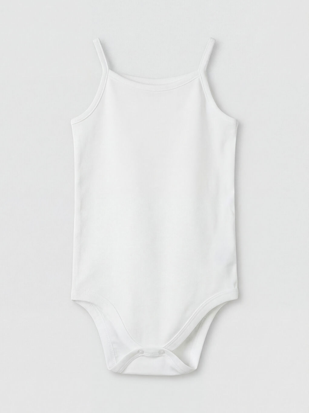 Ekru Kare Yaka Kız Bebek Çıtçıtlı Body 3'lü-1