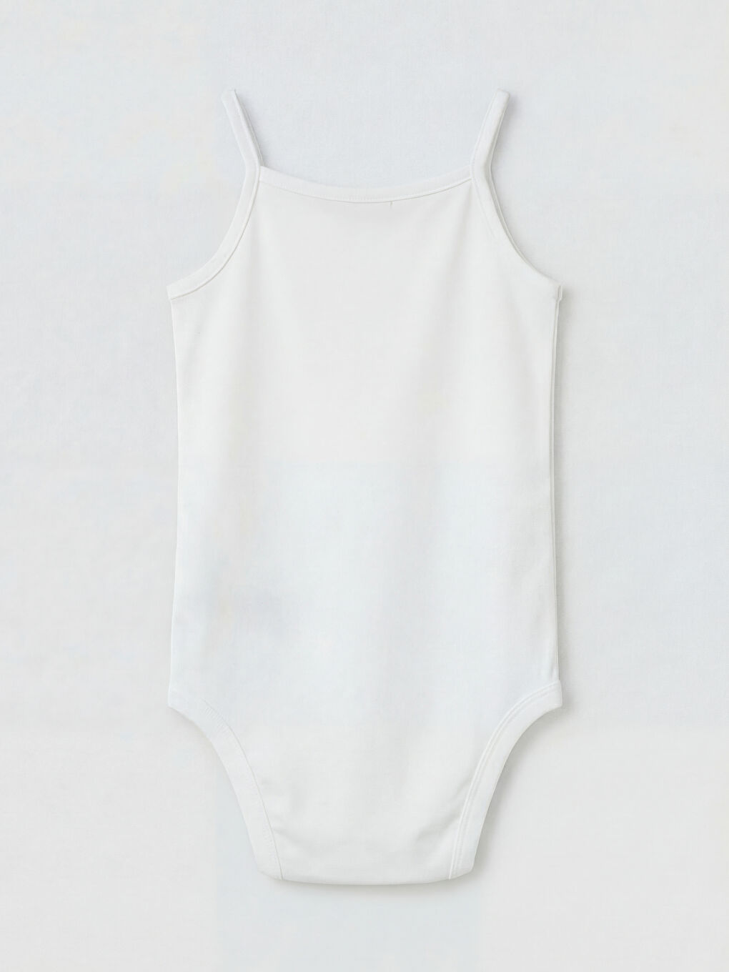 Ekru Kare Yaka Kız Bebek Çıtçıtlı Body 3'lü-4