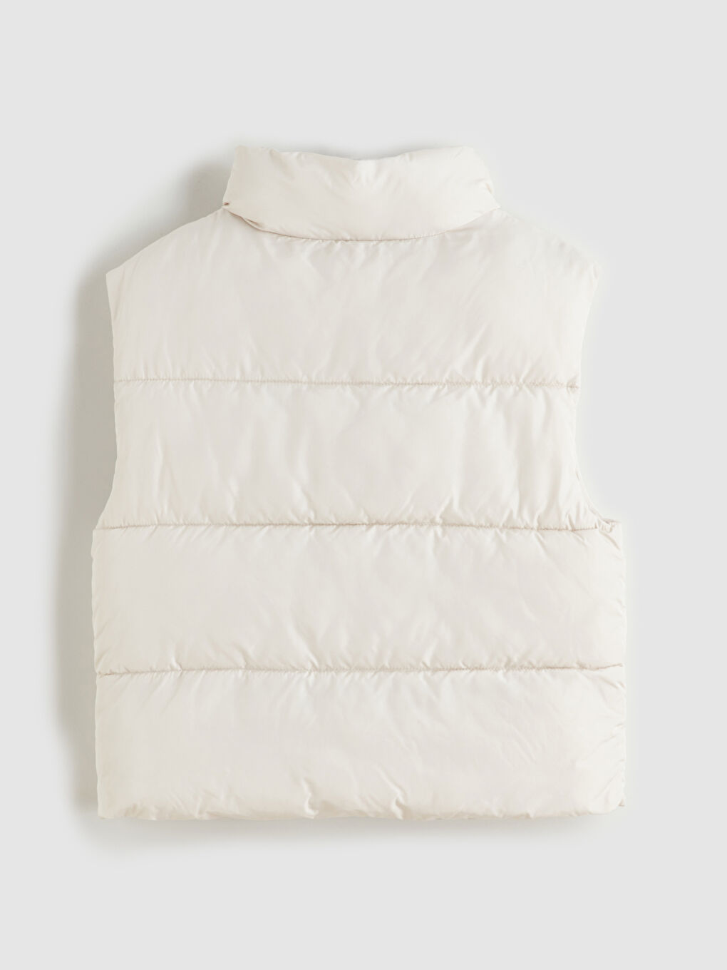 Bej Dik Yaka Kadın Şişme Yelek-6