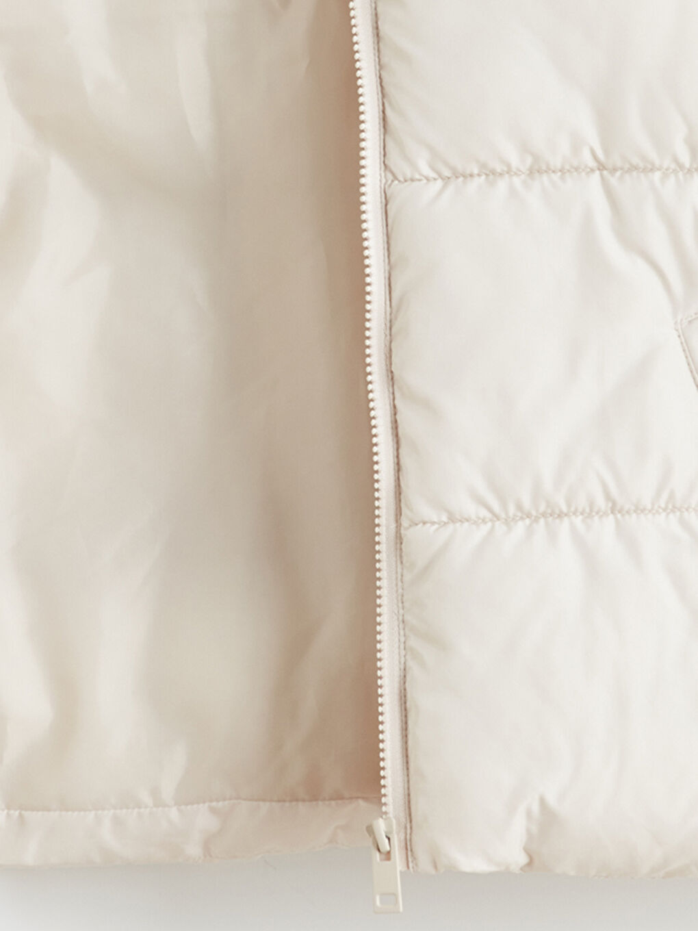 Bej Dik Yaka Kadın Şişme Yelek-7