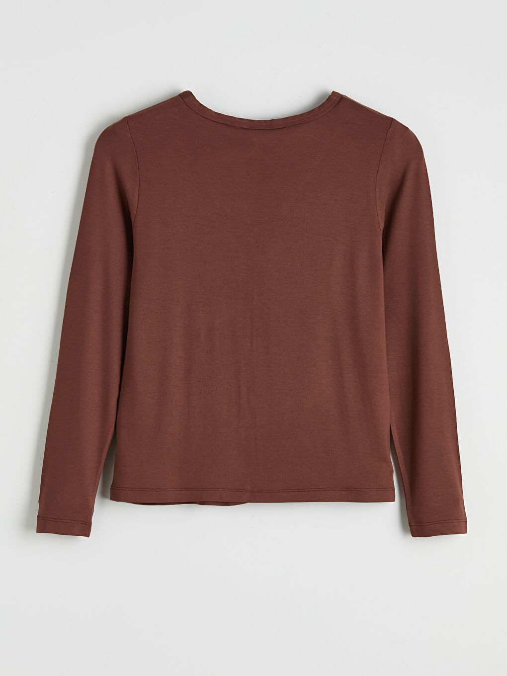 Kahverengi V Yaka Kadın Pijama Takım-2