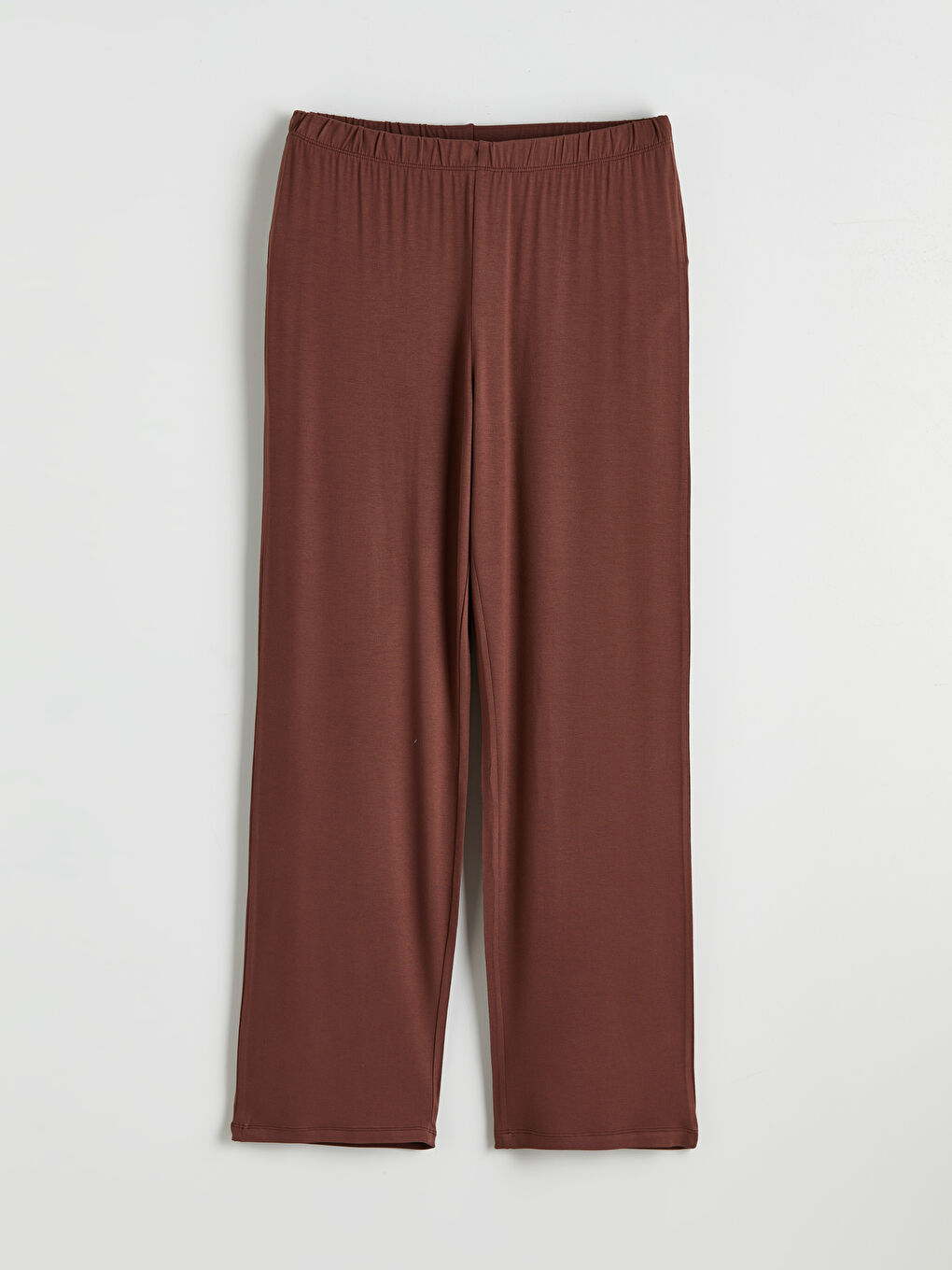 Kahverengi V Yaka Kadın Pijama Takım-3