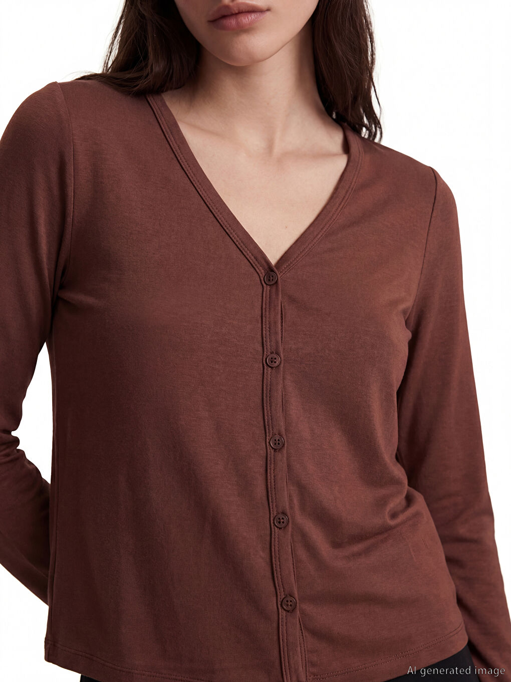 Ensemble de pyjama femme à encolure en V-2