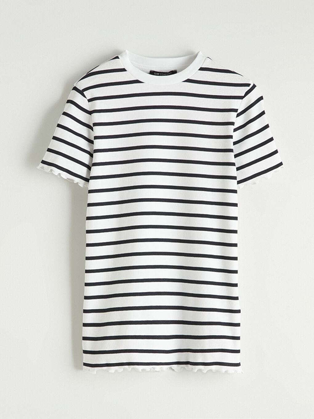 Ženska majica sa okruglim izrezom i prugama-4