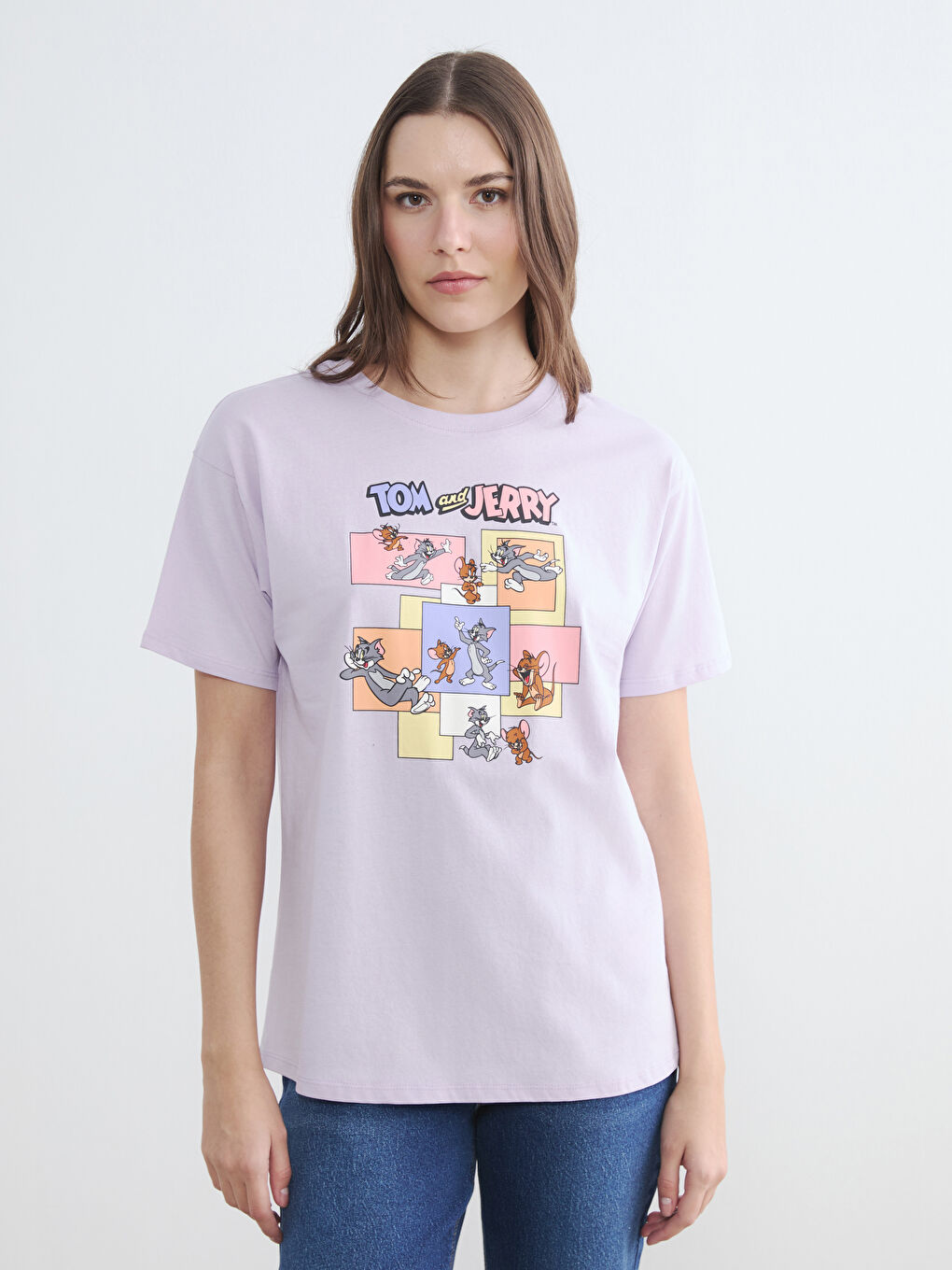 Женщины Лиловый Футболка