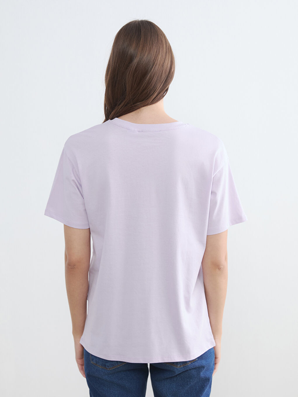 Женщины Лиловый Футболка-3