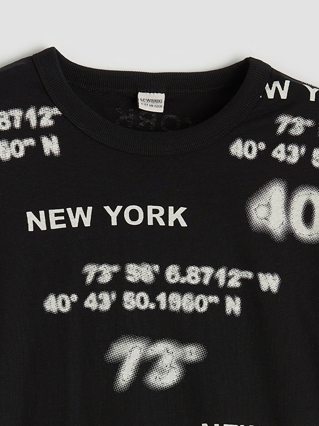 Siyah Erkek Çocuk New York Baskılı Tişört-2