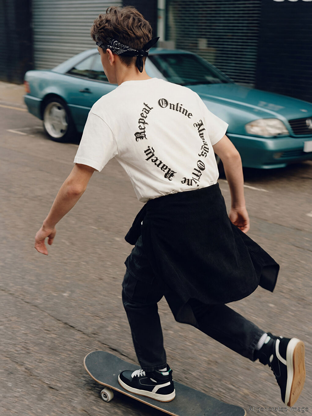 Ekru Baskılı Erkek Çocuk Tişört