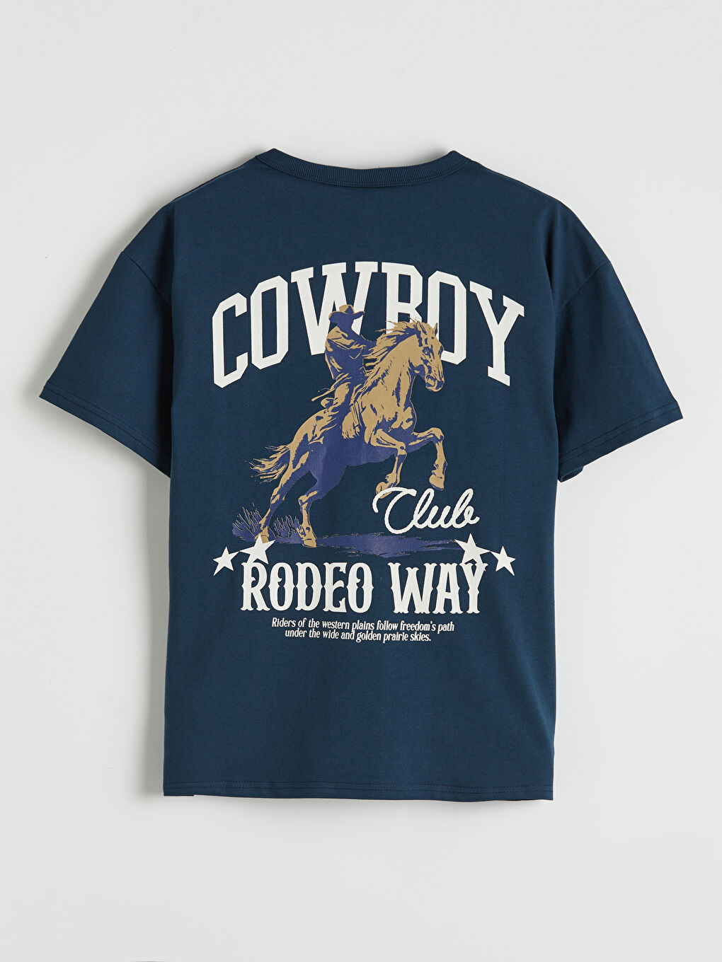 Petrol Bisiklet Yaka Baskılı Erkek Çocuk Tişört-2