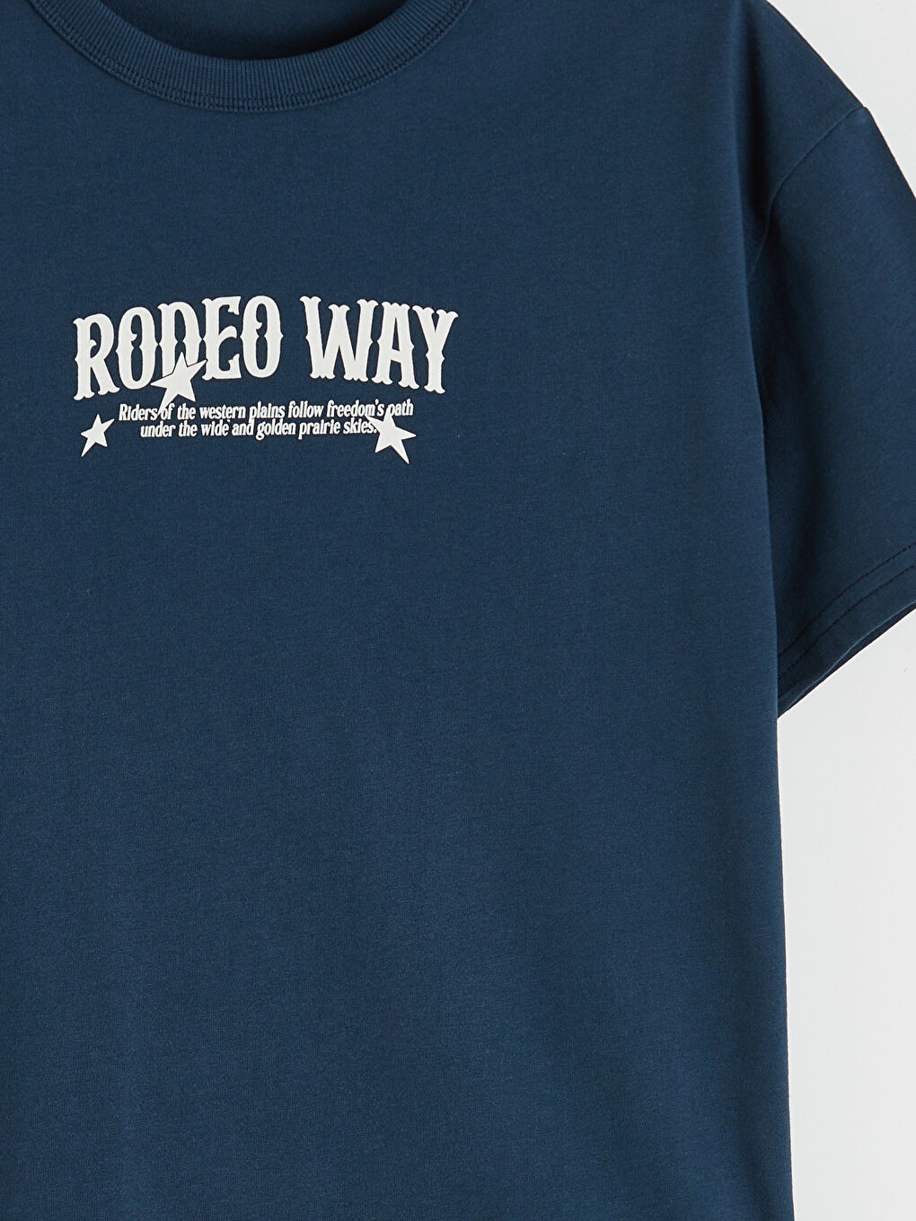 Petrol Bisiklet Yaka Baskılı Erkek Çocuk Tişört-3