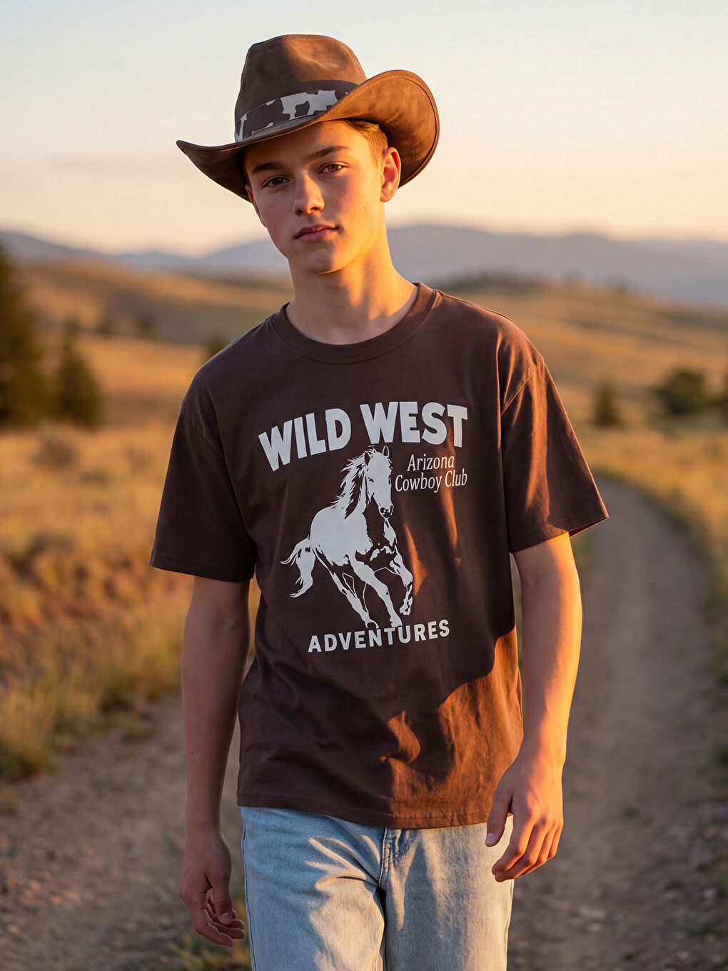 Crew Neck Printed Boys' T-Shirt