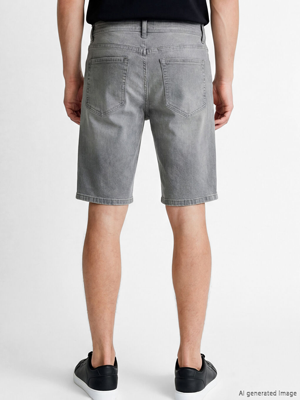 Super Skinny Fit Men's Denim Shorts-2