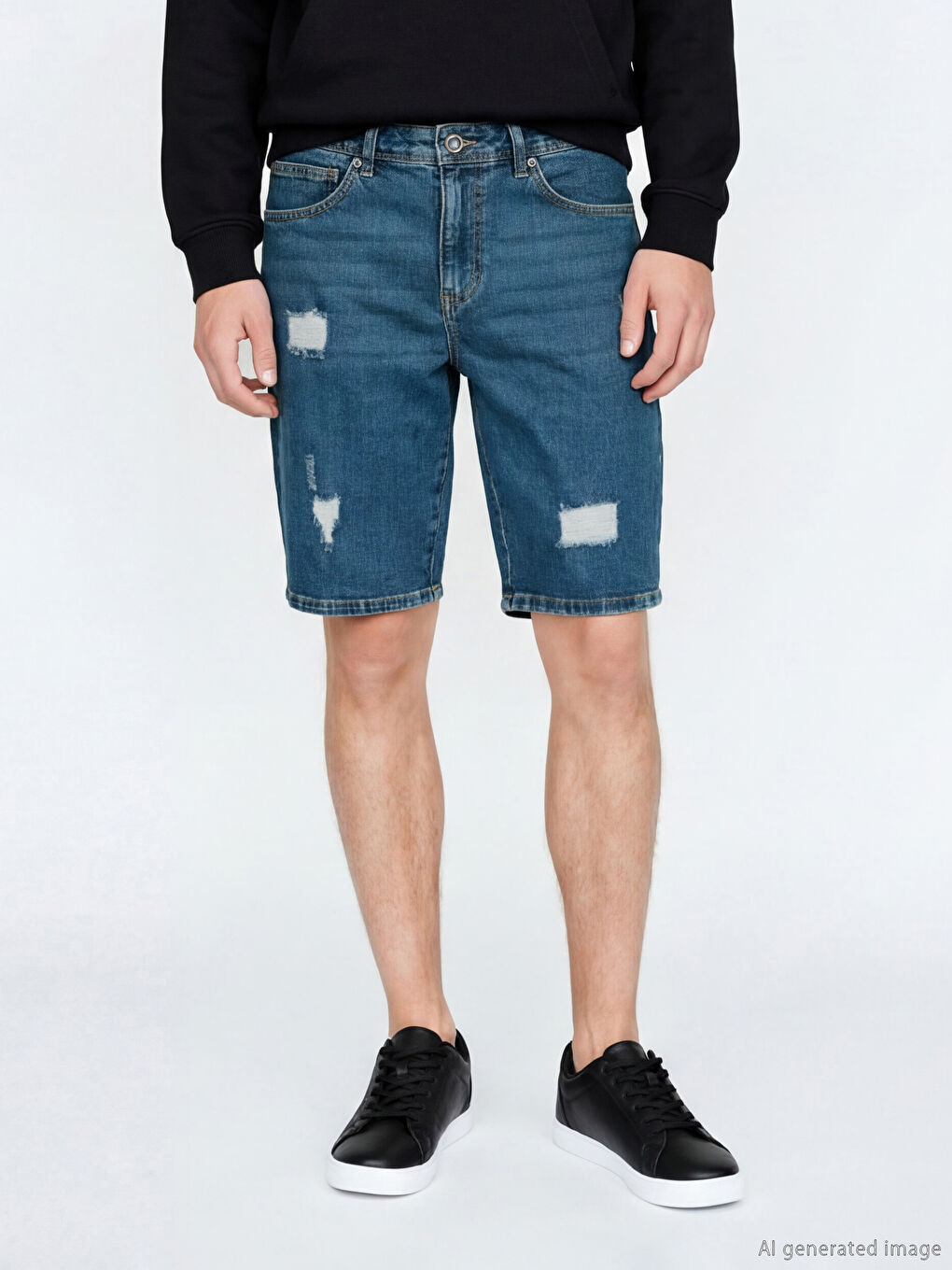 Man INDIGO Denim Shorts-1
