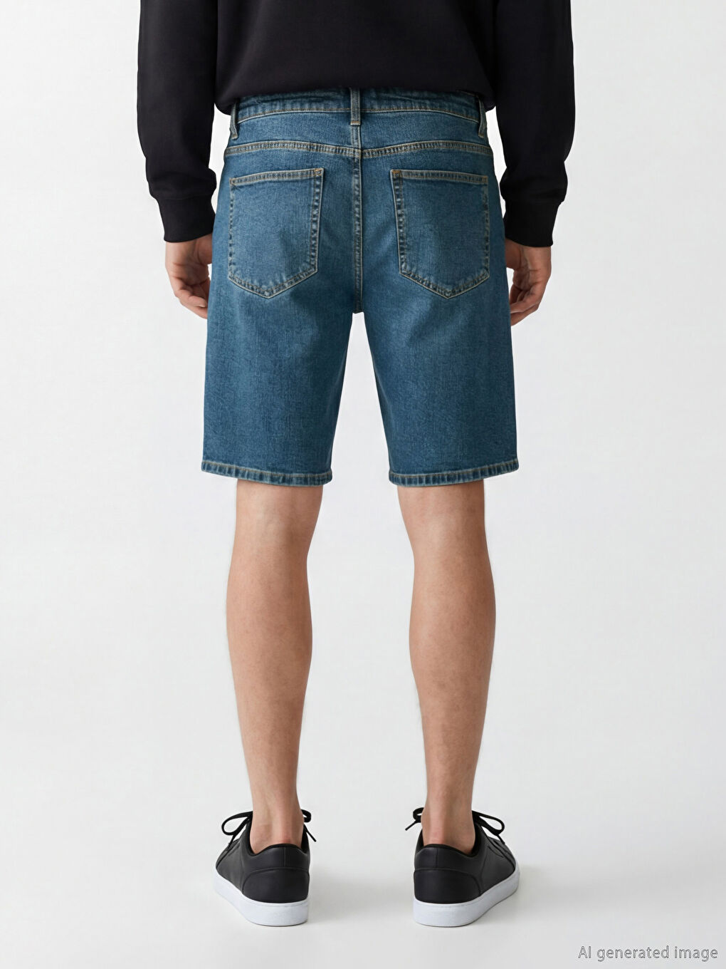 Man INDIGO Denim Shorts-2