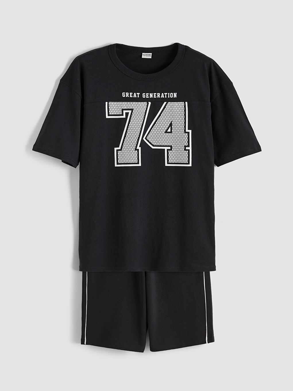 Ensemble T-shirt et Short Imprimé Col Rond Garçon