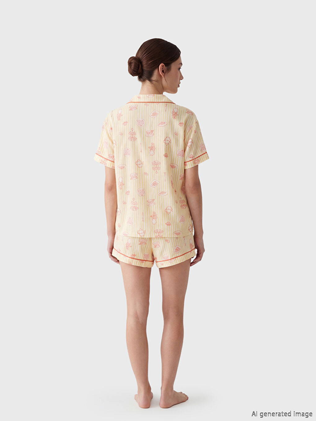 Woman ECRU Shortie Pyjama Set-4