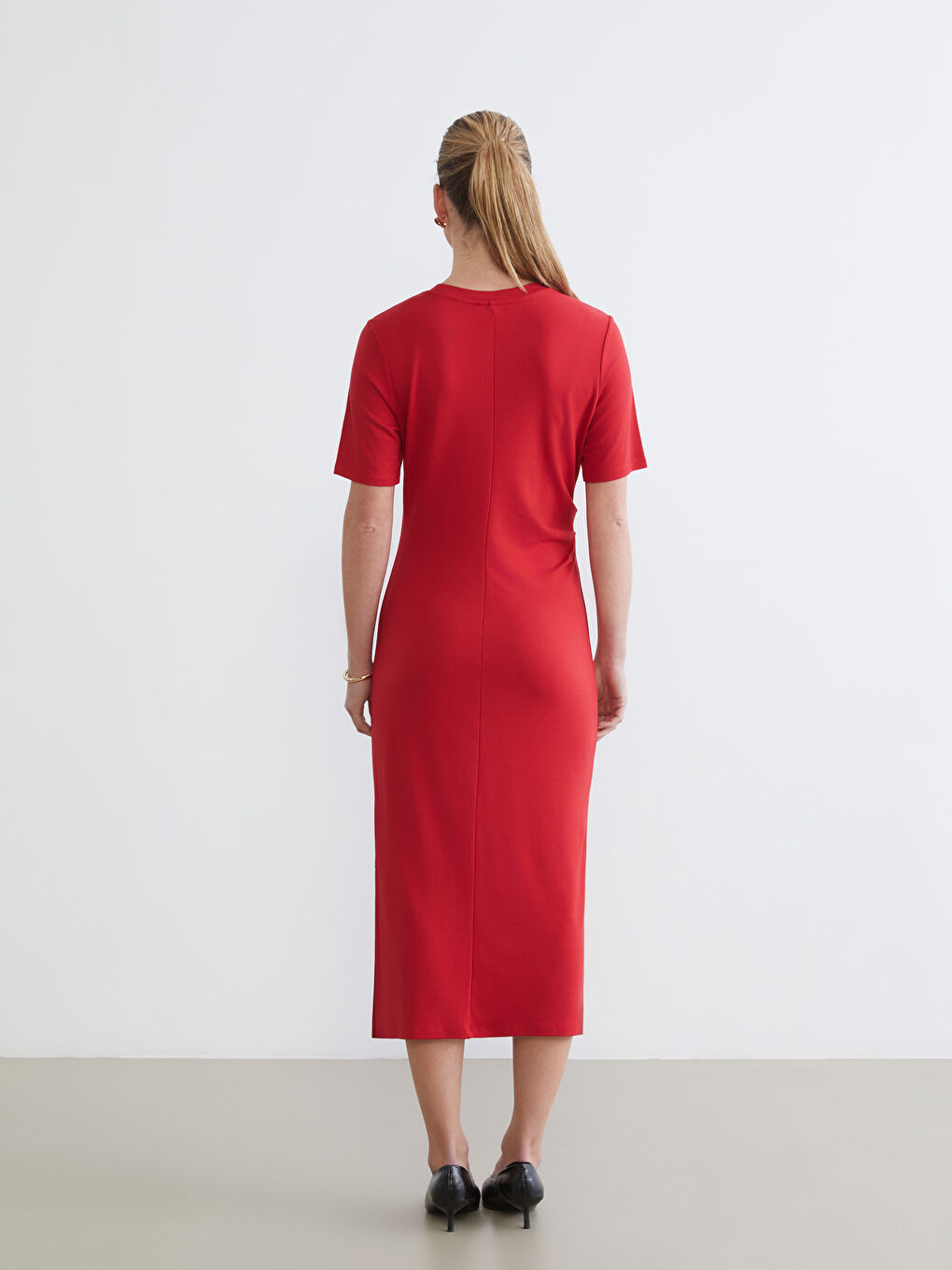 Žena CRVENA Haljina-3