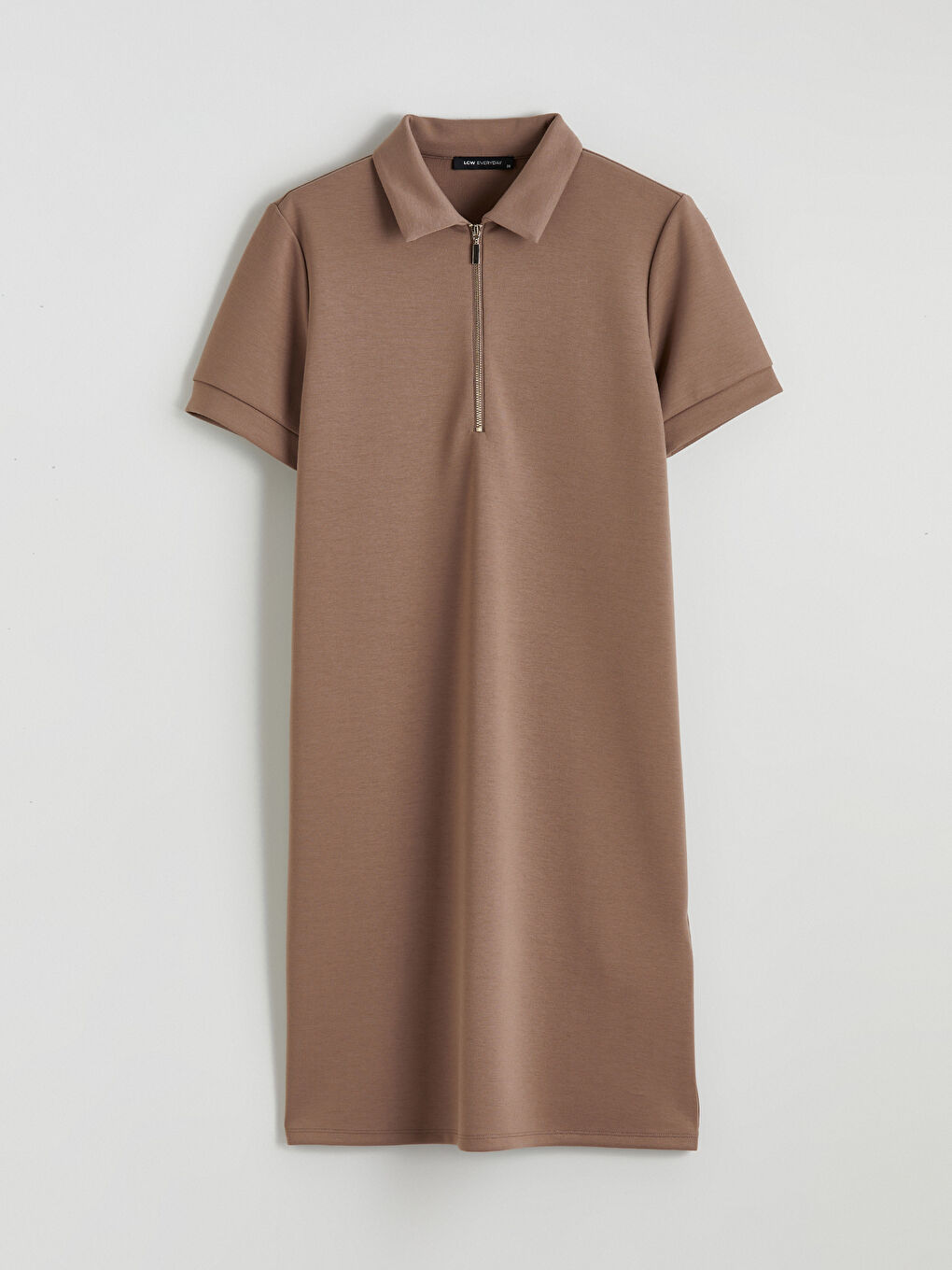 Collared Neck Mini Dress-4