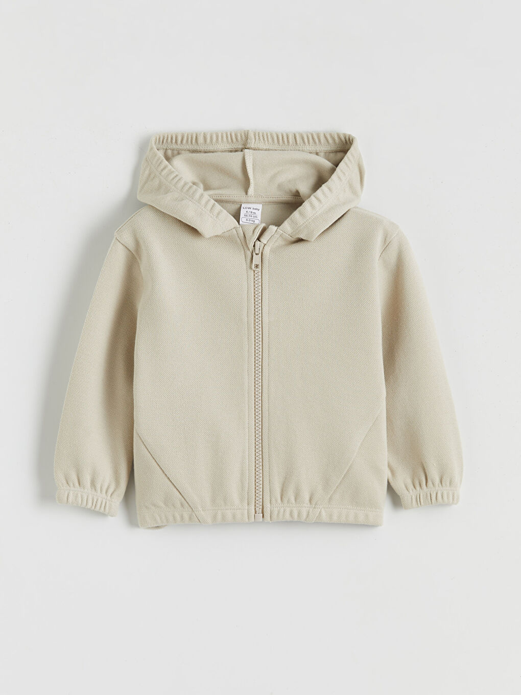 Bej Kapüşonlu Erkek Bebek Eşofman Takımı-1