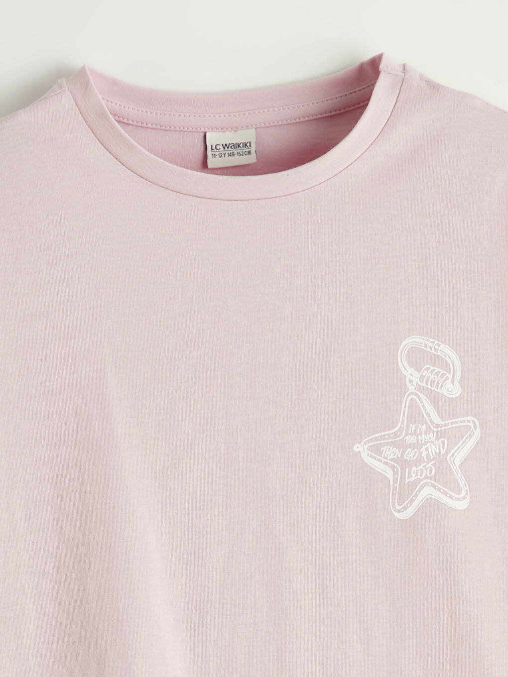 Pembe Bisiklet Yaka Baskılı Kız Çocuk Tişört-2