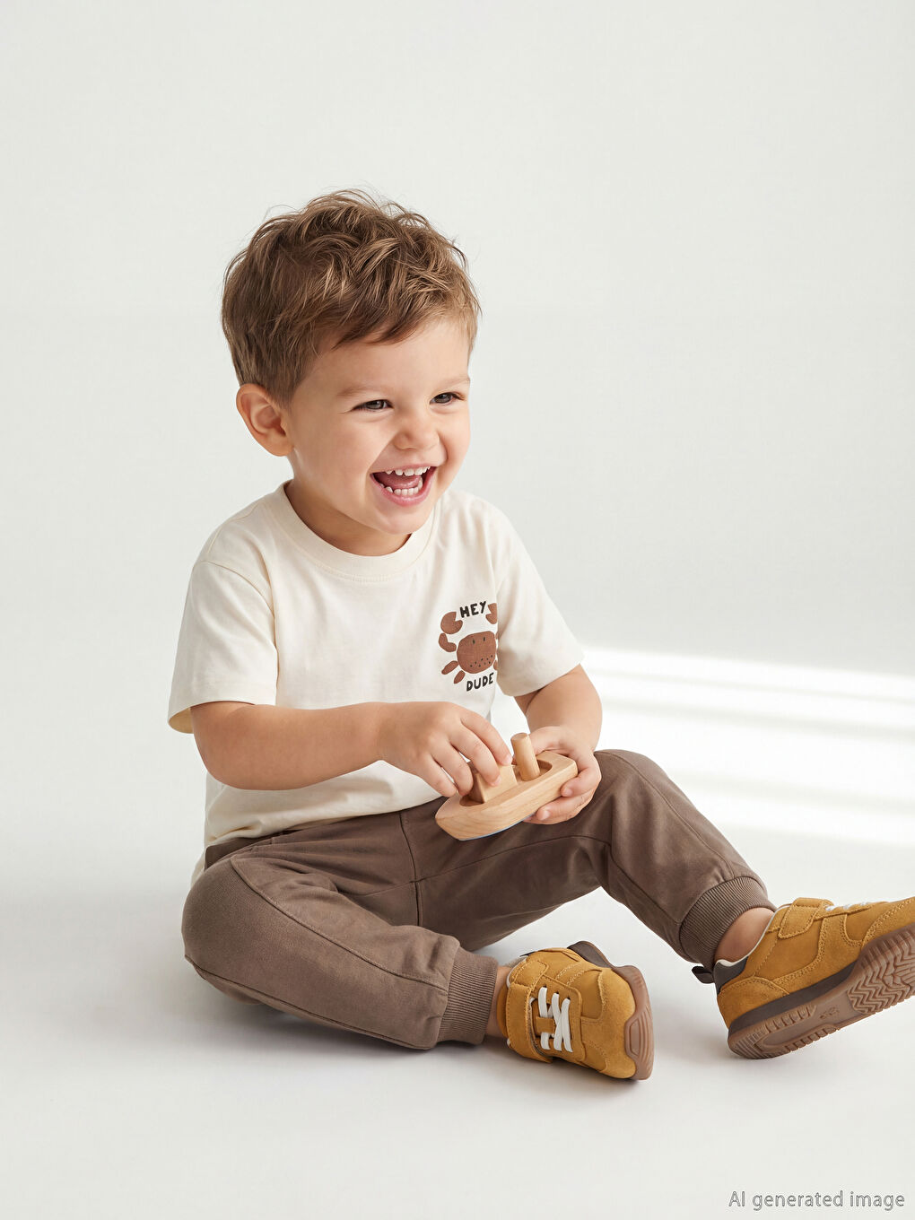 Crab Print Baby Boys' T-shirt and Sweatpants