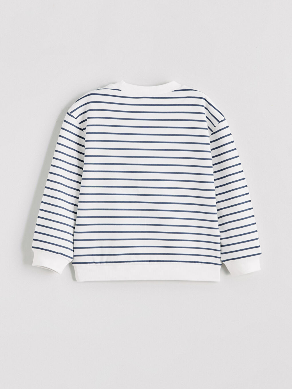 Ekru Erkek Bebek Çizgili Sweatshirt ve Eşofman Altı-3