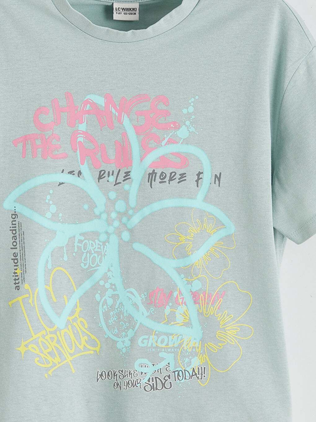 Beyaz Baskılı Kız Çocuk Tişört 2'li-6