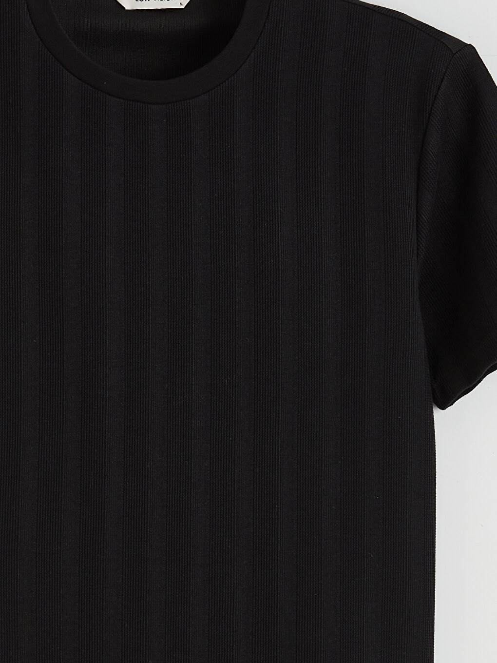 Текстурная футболка с круглым вырезом для мужчин-5