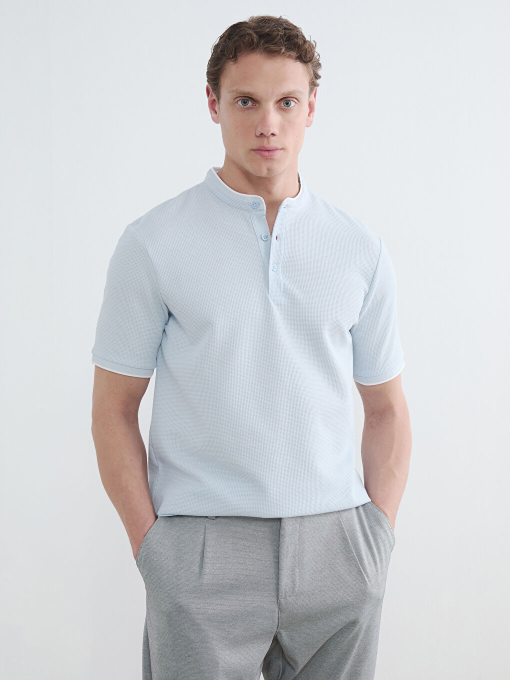 Grandad Collar Men's T-Shirt