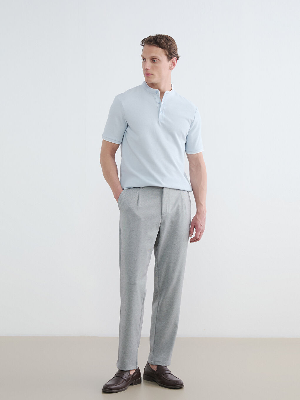 Grandad Collar Men's T-Shirt-1