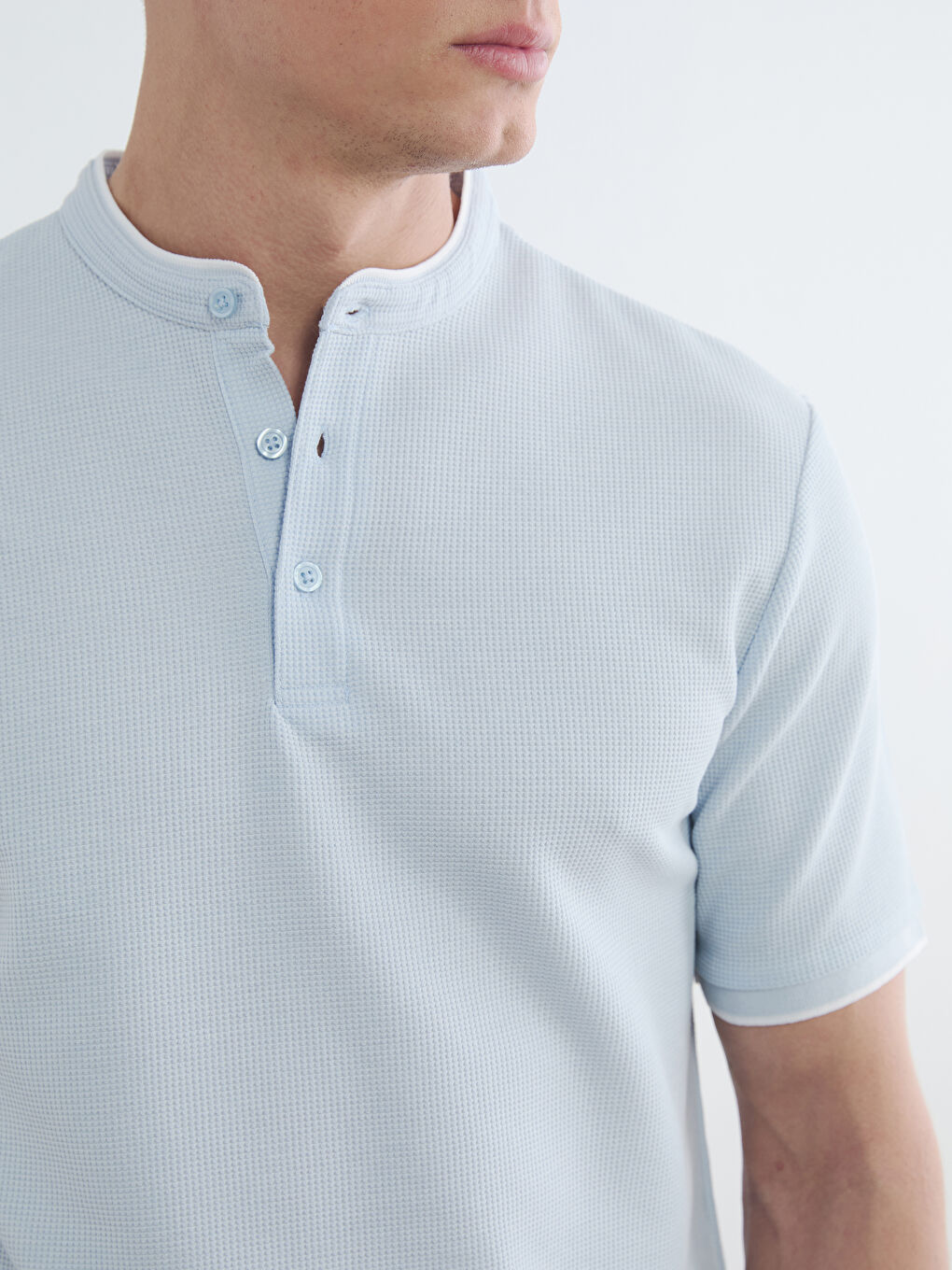 Grandad Collar Men's T-Shirt-2