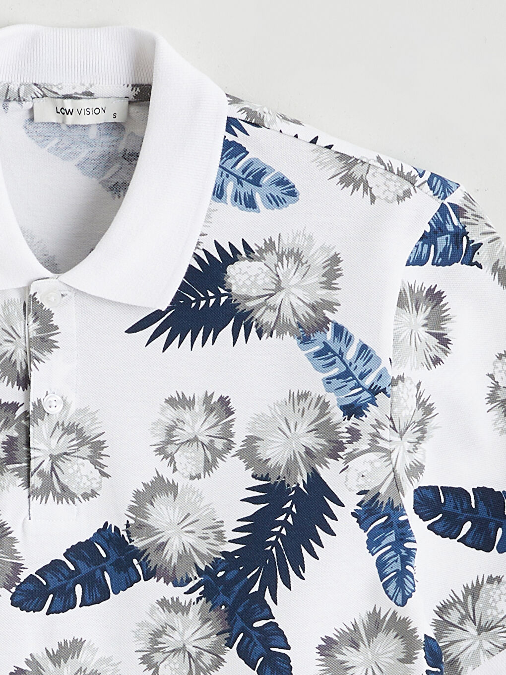 Muška majica sa polo kragnom i uzorkom od pike tkanine-5