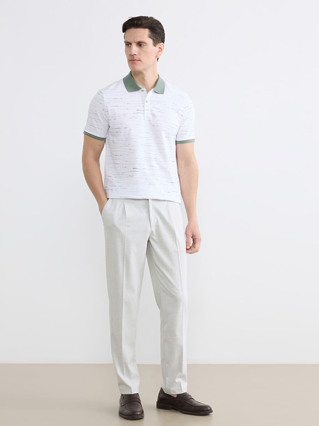 Patterned Polo Shirt for Men-1