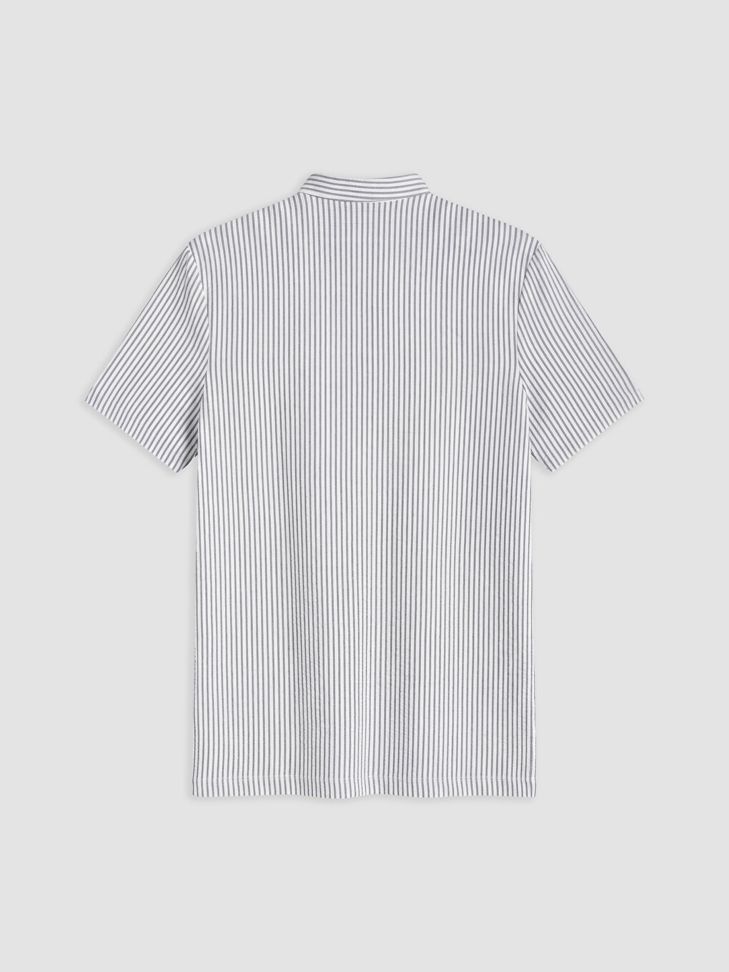 Men's Striped Mandarin Collar T-shirt-5