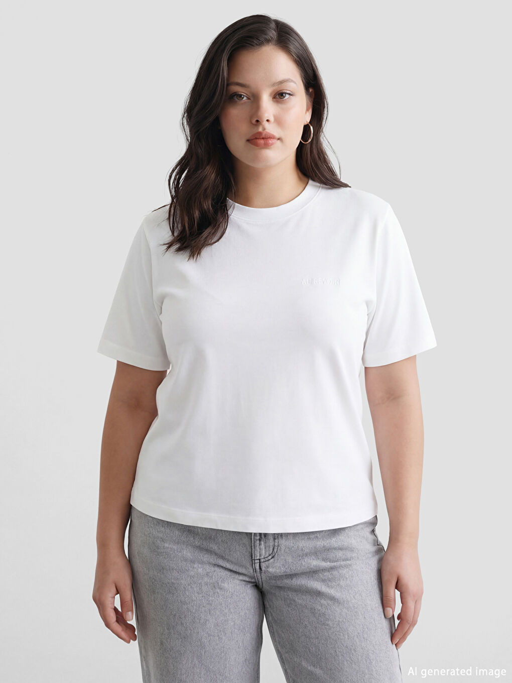 Tricou cu Guler Rotund pentru Femei-1