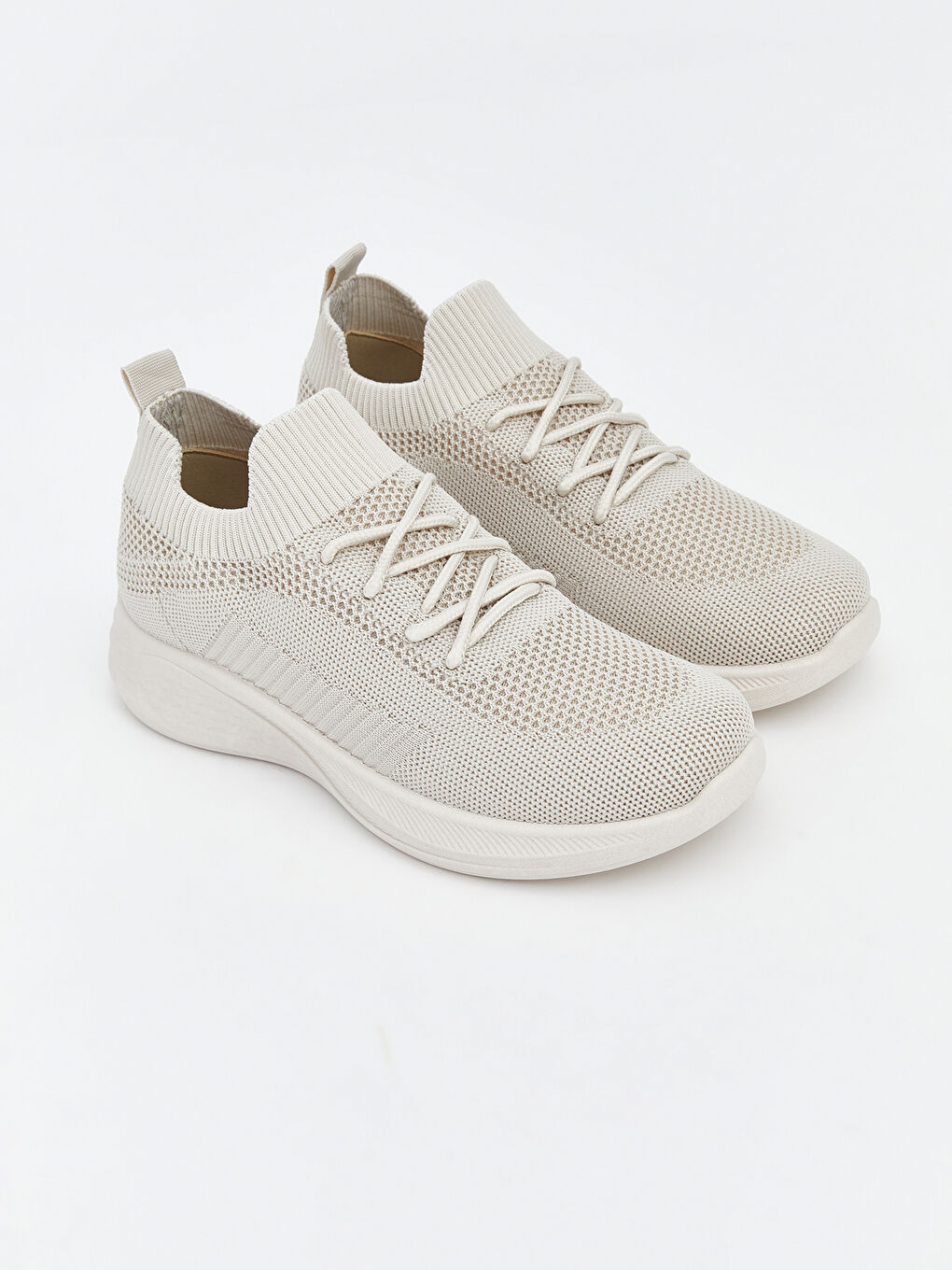 Lace-up Women's Sneakers with Mesh Detail