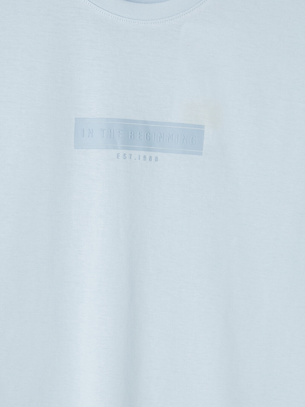 Tricou din jerseu cu imprimeu pentru bărbați, cu guler rotund-6