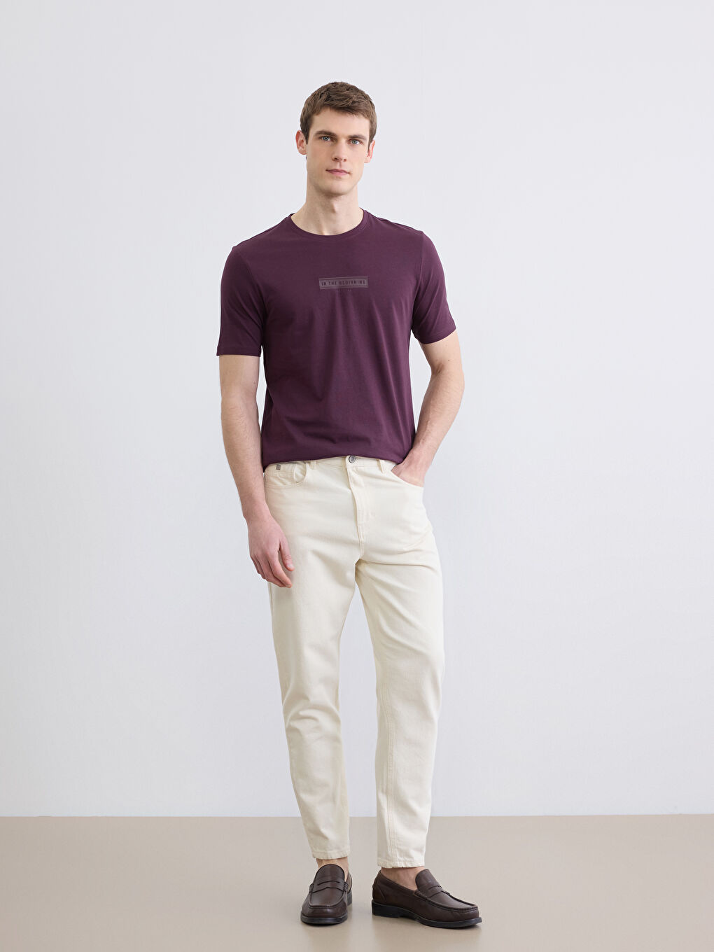 Crew Neck Men's Jersey T-Shirt-1