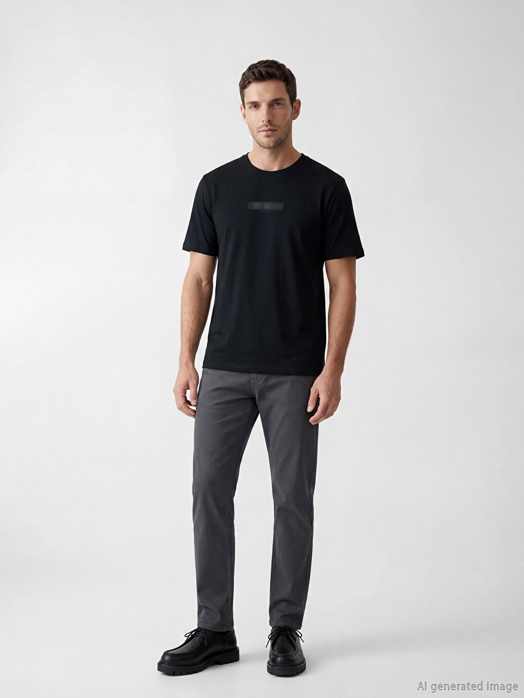 Мужская футболка из джерси с круглым вырезом-1