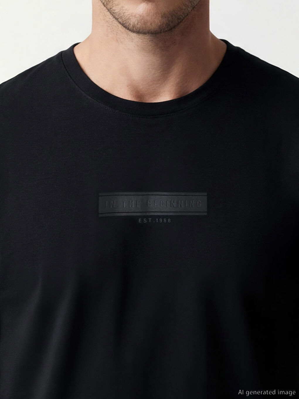 Мужская футболка из джерси с круглым вырезом-2