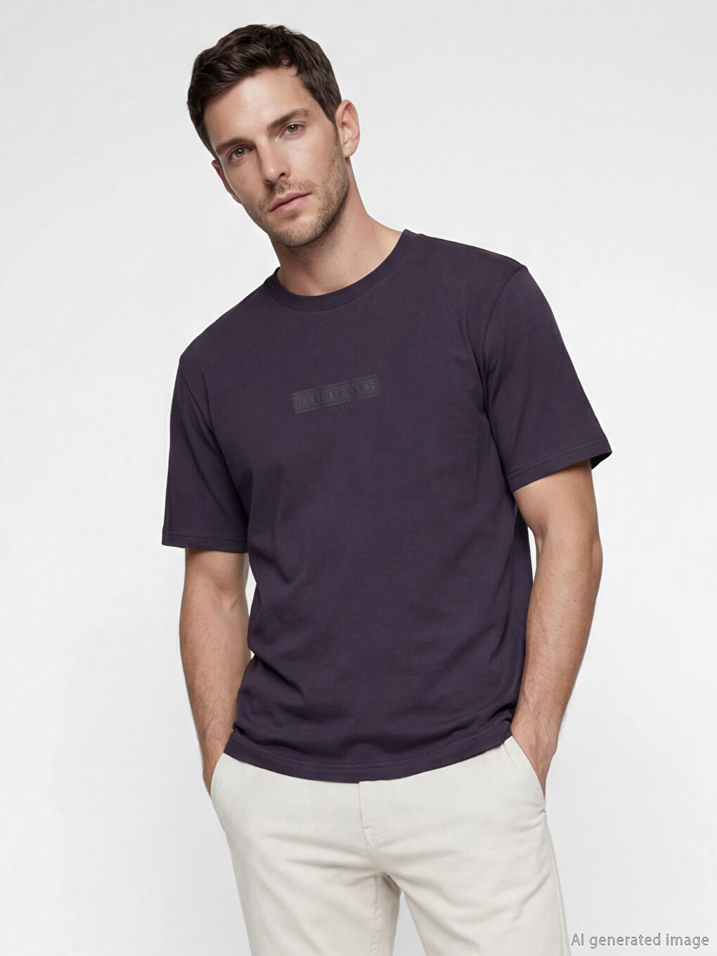 Crew Neck Men's Jersey T-Shirt