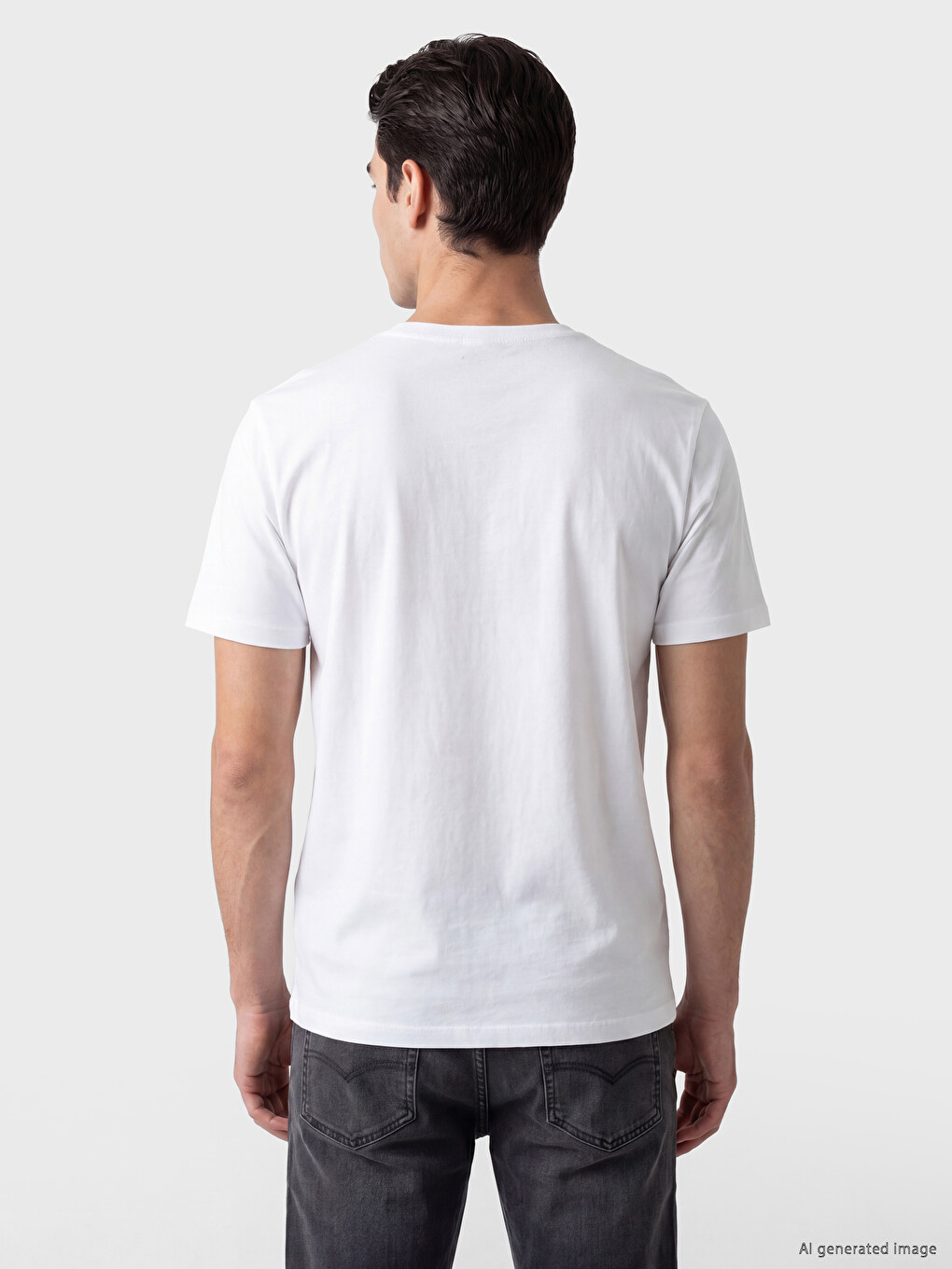 T-shirt en jersey à col rond imprimé pour homme-3