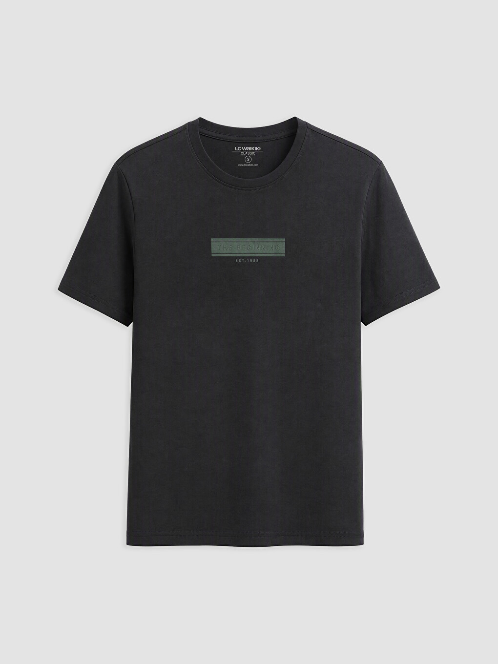 Mashkull Ngjyre Kaki T-shirt