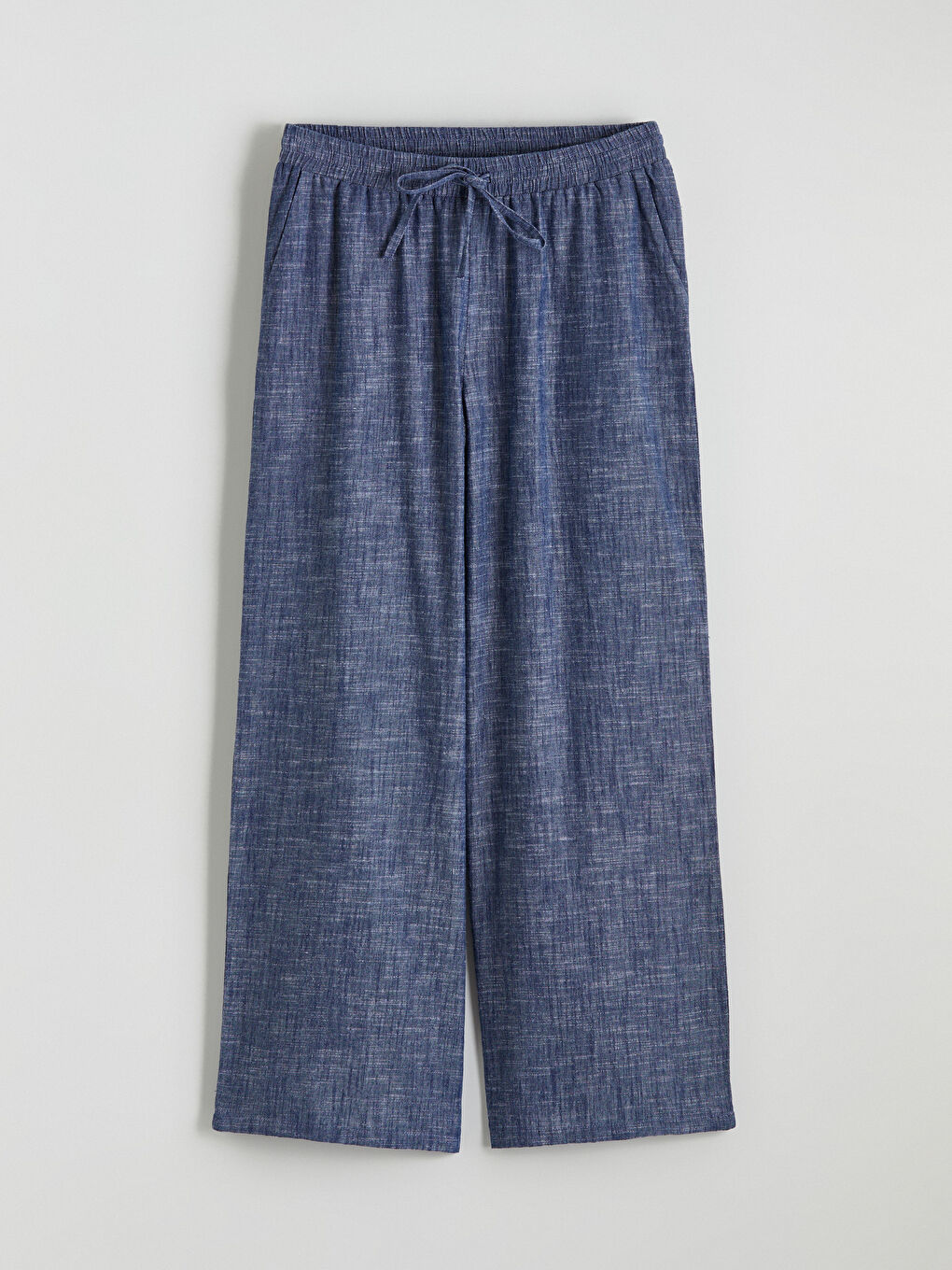 Elasticated Waist Wide Leg Women's Trousers-4