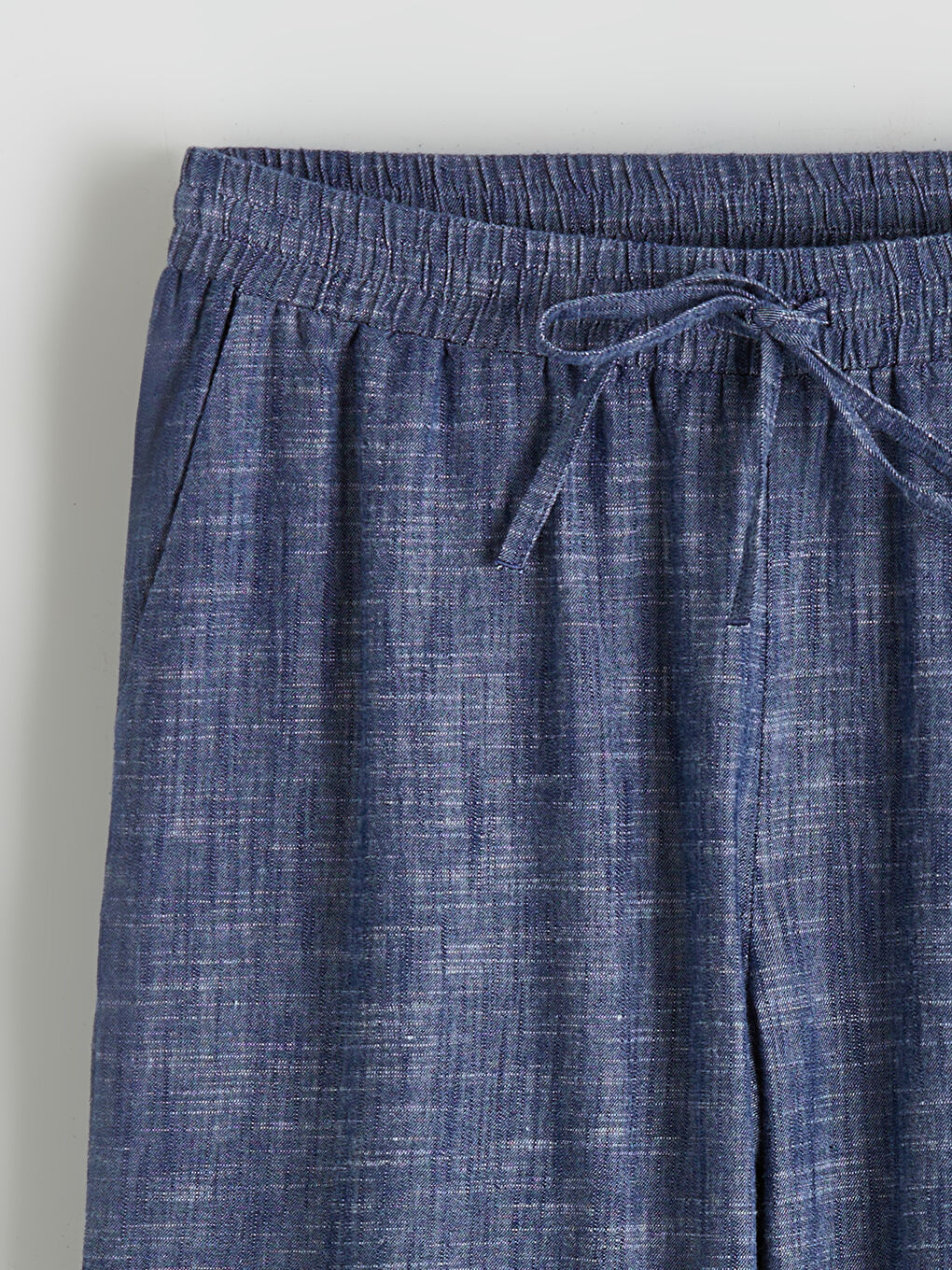 Elasticated Waist Wide Leg Women's Trousers-5