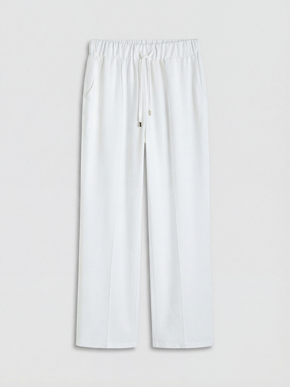 Elastic Waist Wide Leg Women's Trousers-5