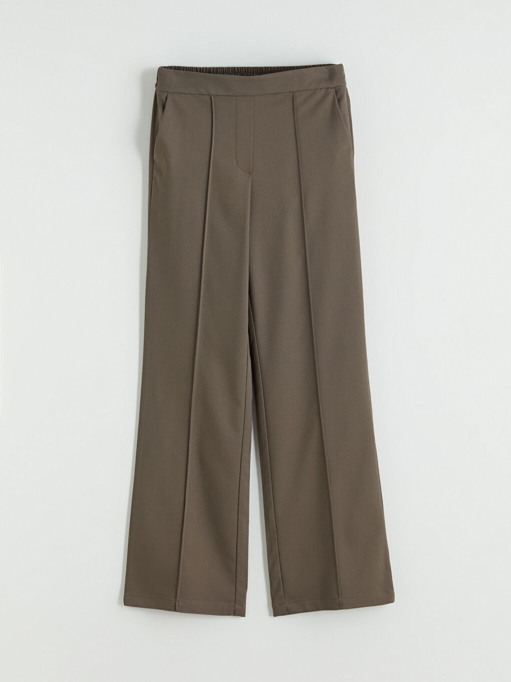 Women's Wide-Leg Trousers with Elastic Waist-4