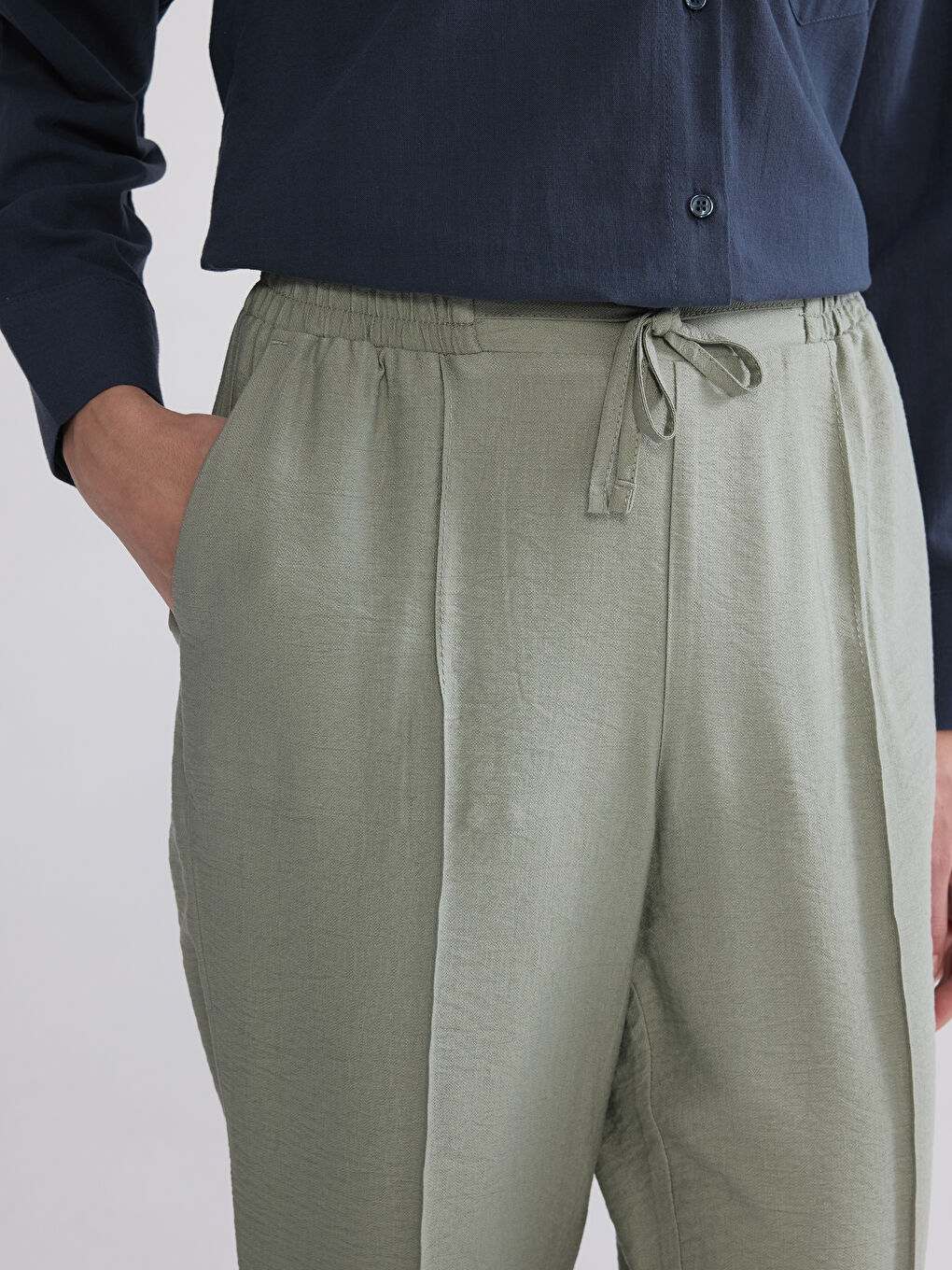 Žena ZELENA Hlače-2