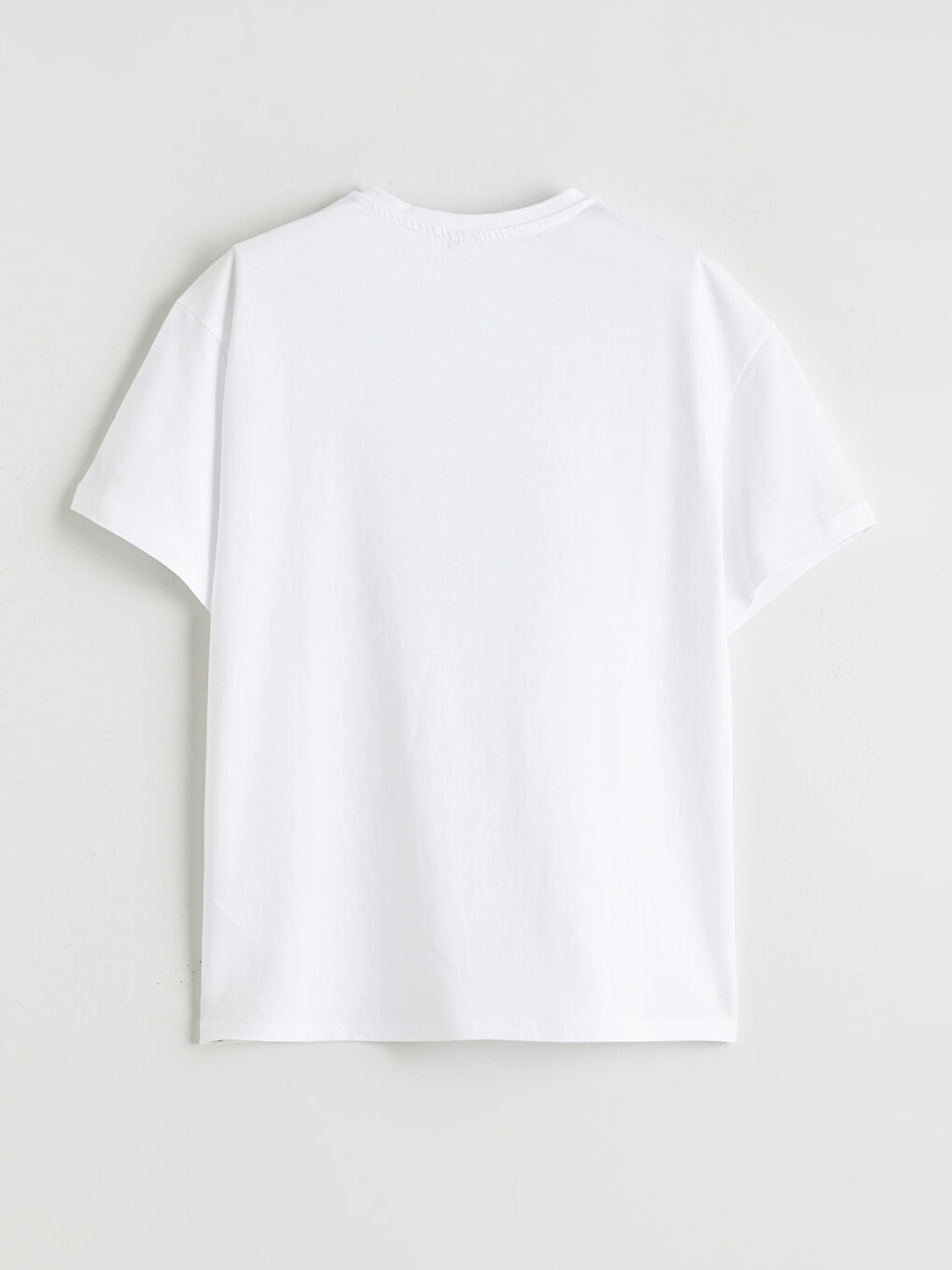 Beyaz Baskılı Kız Çocuk Tişört-1