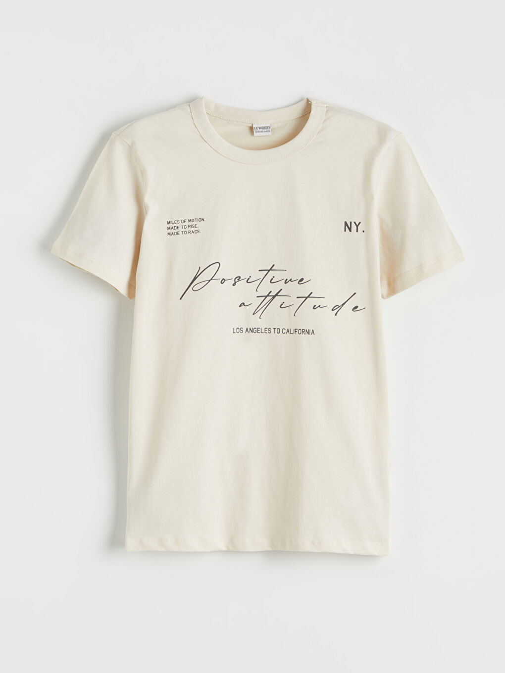 Bej Baskılı Erkek Çocuk Tişört 2'li-3